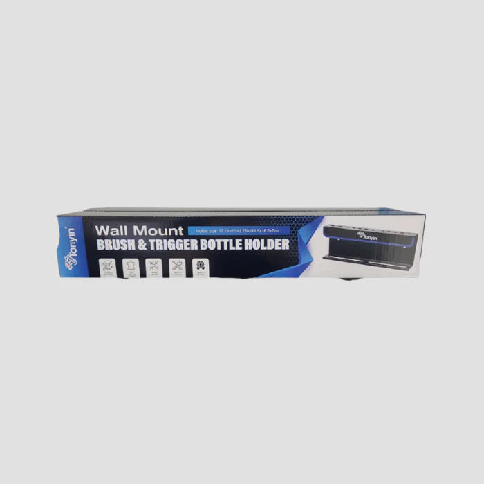 WALL MOUNT BRUSH & TRIGGER BOTTLE HOLDER