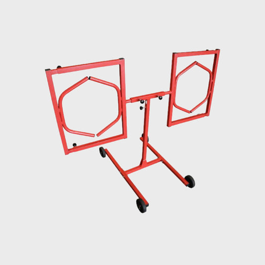Dual Wheel Rim Rotating Paint Stand